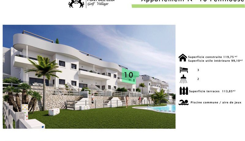 costa blanca golf penthouse apartments for sale